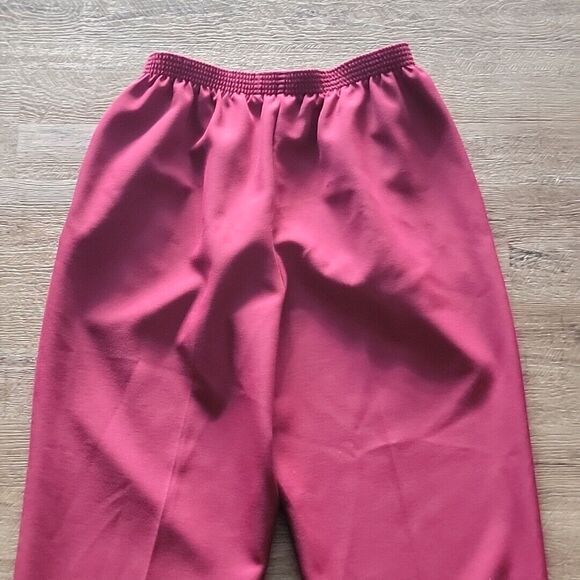 BonWorth Elastic Waist Pull On Pants ~ Sz LP ~ Burgundy ~ 28" Inseam - Picture 5 of 6